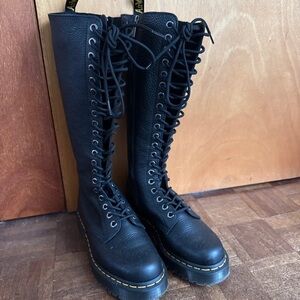 Dr. Martens Tall Black Lace-Up Boots